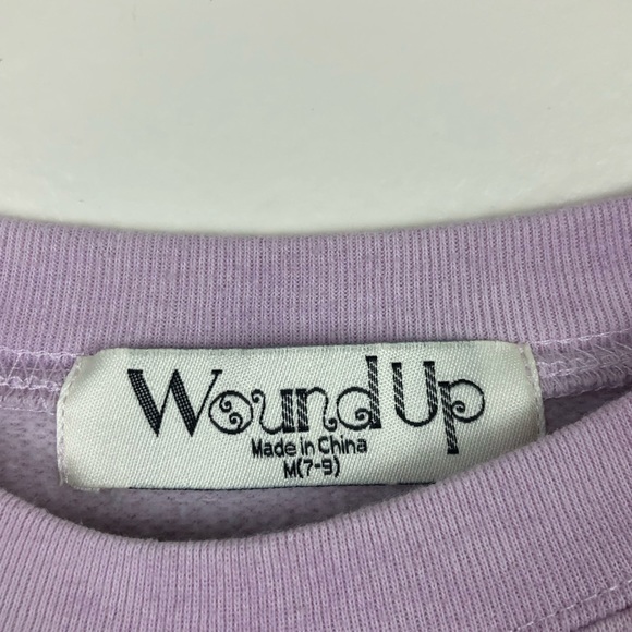 Wound Up “Happy Vibes Only” Marble Purple Sweater - Picture 5 of 5
